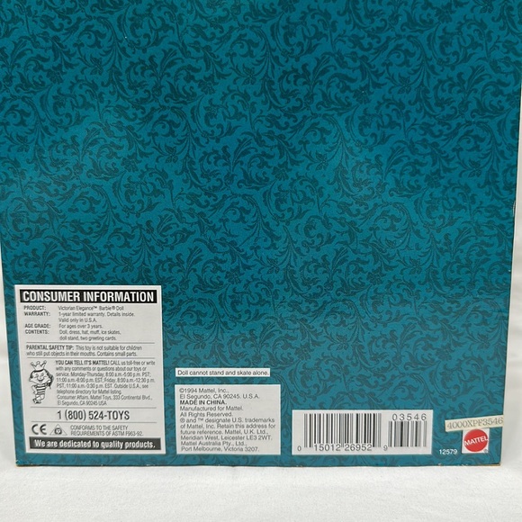 Victorian Elegance Barbie - Picture 9 of 11